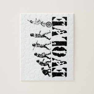 Unicycling Unicyclist Unicycle Evolution Sports Jigsaw Puzzle