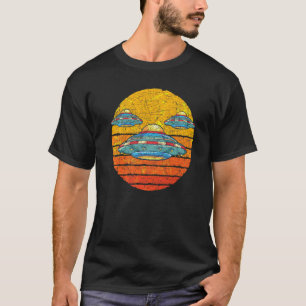 Unidentified Flying Object Alien Abduction Retro S T-Shirt