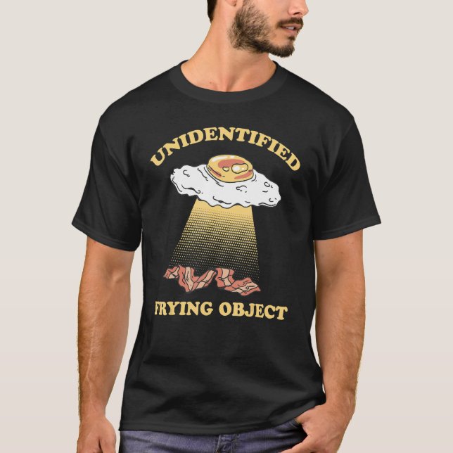 Unidentified Frying Object Funny Flying UFO Eggs A T-Shirt (Front)