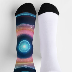 Unidentified laser light flash light Crew Socks