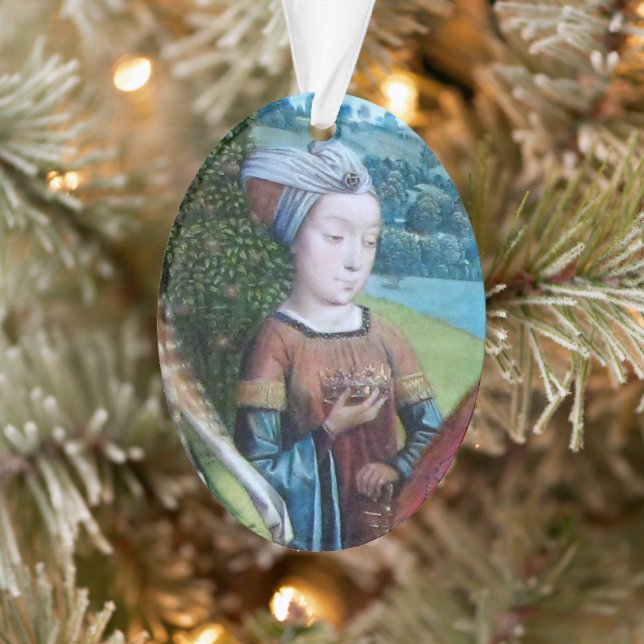 Unidentified Virgin Martyr [St. Cecilia(?)] Ornament (Tree)