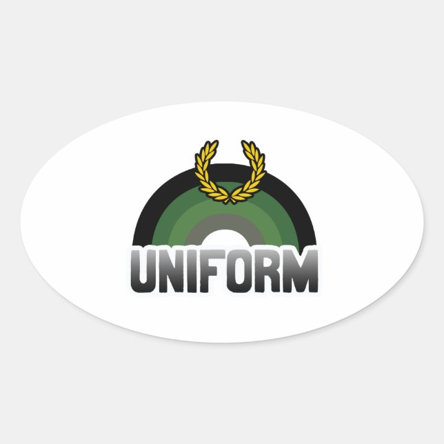 Uniform Pride Oval Sticker (Front)