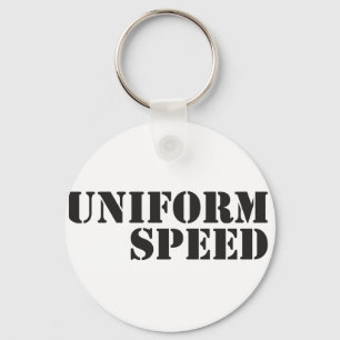 Uniform Speed Name Logo Key Ring