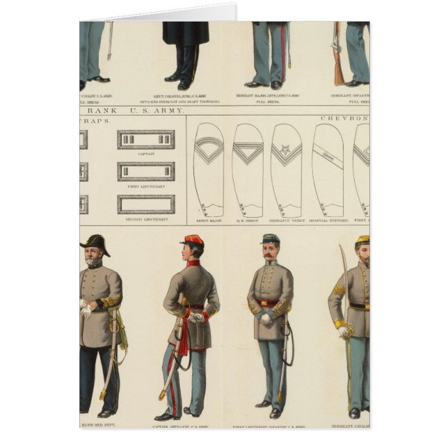 Uniforms, US, CS armies (Front)