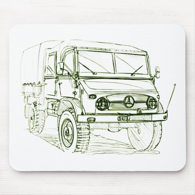 Unimog 401 Doka Mouse Pad (Front)