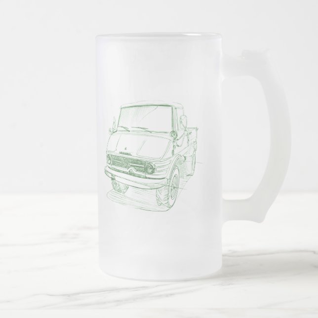 Unimog 421 frosted glass beer mug (Right)