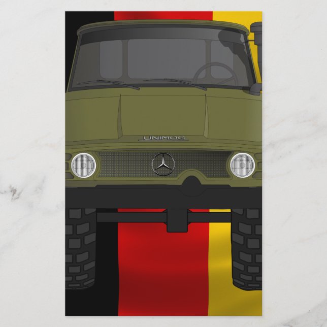 Unimog German Flag Stationery (Front)