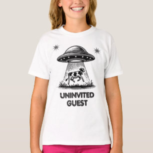 Uninvited Guest - Vintage UFO Cow Abduction T-Shirt