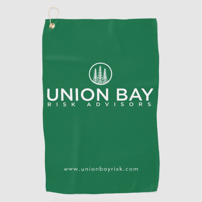 Union Bay Risk Advisors Golf Towel - Green (Front)