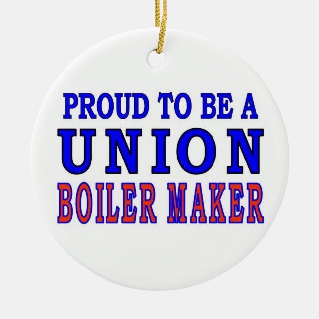 UNION BOILER MAKER CERAMIC TREE DECORATION (Front)