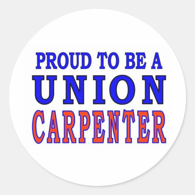 UNION CARPENTER CLASSIC ROUND STICKER (Front)