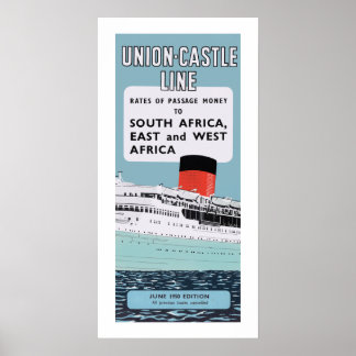 Union Castle Line Illustration Poster