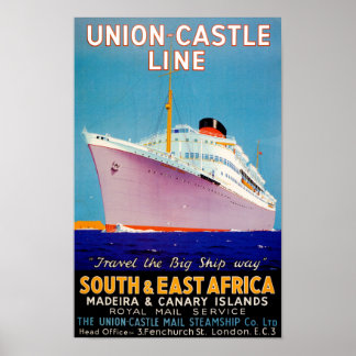 Union Castle ~ The Big Ship Way Poster