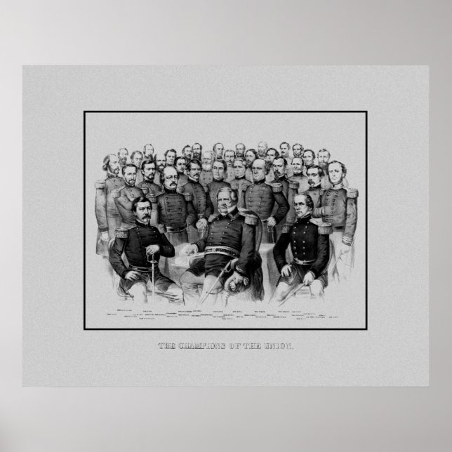 Union Civil War Generals Poster (Front)