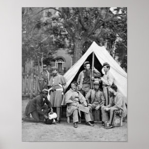 Union Civil War Soldiers In Group Portrait Poster