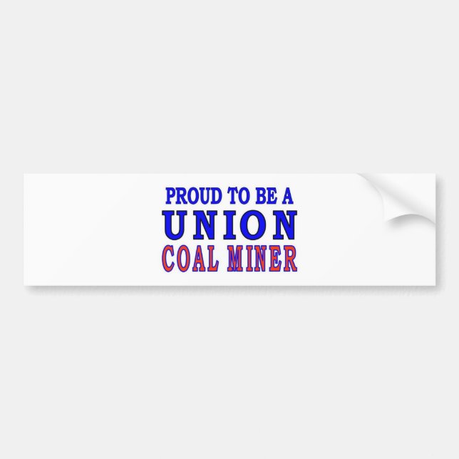 UNION COAL MINER BUMPER STICKER (Front)