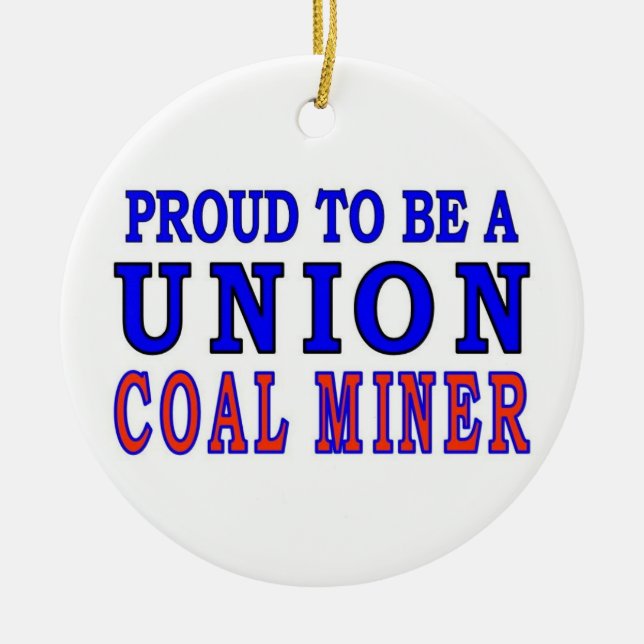 UNION COAL MINER CERAMIC TREE DECORATION (Front)