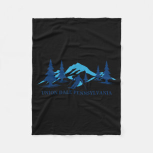 Union dale pennsylvania ski resort skiing skier fleece blanket