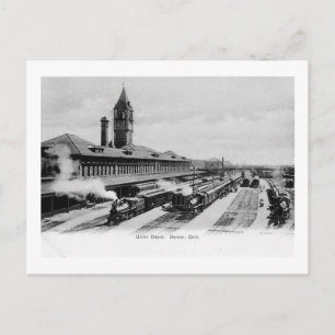 Union Depot Train Station, Denver,Colorado Vintage Postcard