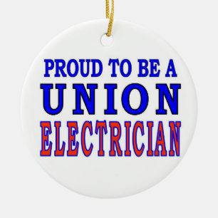UNION ELECTRICIAN CERAMIC TREE DECORATION