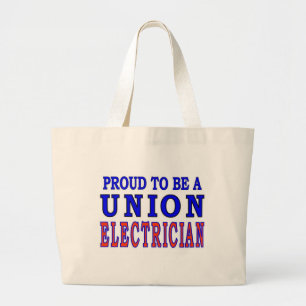 UNION ELECTRICIAN LARGE TOTE BAG