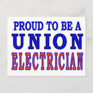 UNION ELECTRICIAN POSTCARD