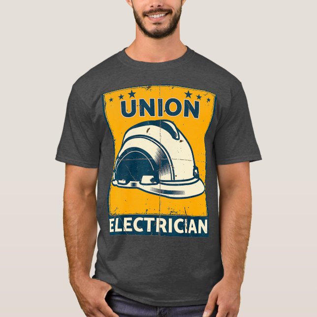 Union Electrician Union Strong and Solidarity T-Shirt (Front)