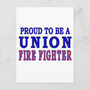 UNION FIRE FIGHTERS POSTCARD