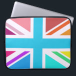 Union Flag/Jack Design - Multicoloured Laptop Sleeve<br><div class="desc">Union Flag/Jack in a spectrum of colours.</div>