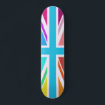 Union Flag/Jack Design – Multicoloured Skateboard<br><div class="desc">Union Flag (also known as the Union Jack),  British flag in a spectrum of colors.</div>