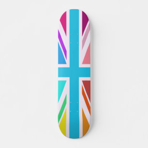 Union Flag/Jack Design – Multicoloured Skateboard