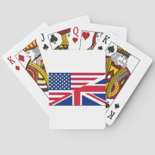 Union Jack American Flag Pattern Stars Stripes Playing Cards