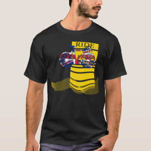 Union Jack Bicycle T Shirt UK Flag
