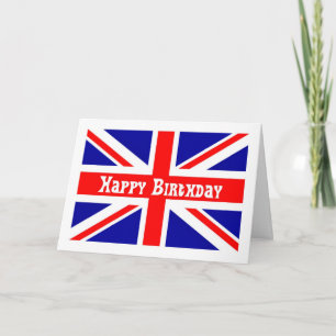 Union Jack Birthday card English flag