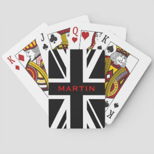 Union Jack ~ Black and White Playing Cards