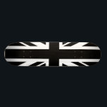 Union Jack ~ Black and White Skateboard<br><div class="desc">This Union Jack  is custom coloured with white and black.</div>