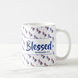 UNION JACK  Blessed Ephesians Christian Scripture Coffee Mug