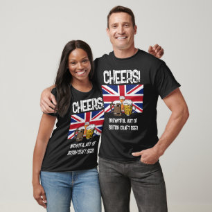 Union Jack BRITISH Cheers Brewtiful Beer T-Shirt