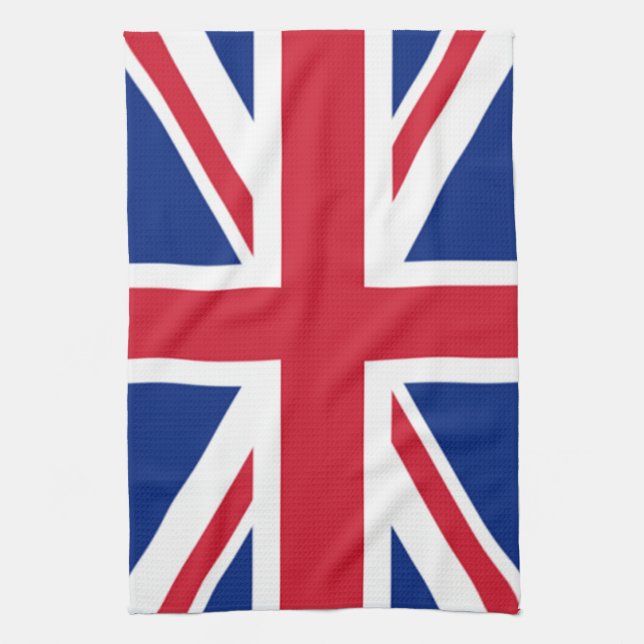Union Jack British England Tea Kitchen Towel (Vertical)
