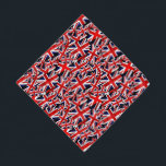 Union Jack British England UK Flag Bandanna<br><div class="desc">* British Union Jack (UK Great Britain) Country Flag: Layers, upon layers of the British Flag created with a grunge style, vintage, or distressed worn-out look. * Two sizes available. * Perfect for pets and their owners! * Add a photo and/or text to personalise. * Click the CUSTOMIZE button to...</div>