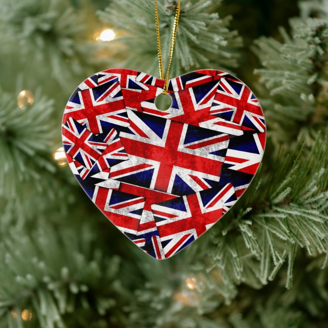 Union Jack British England UK Flag Ceramic Tree Decoration (Tree)