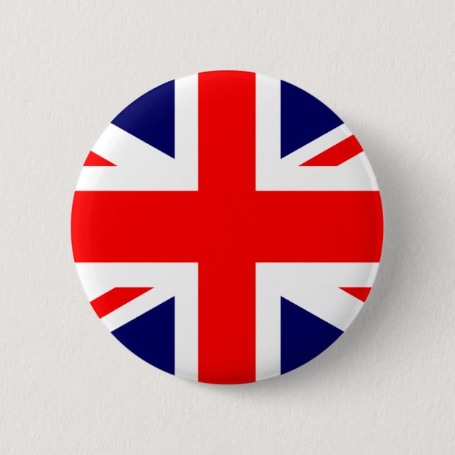 Union Jack British Flag 6 Cm Round Badge (Front)