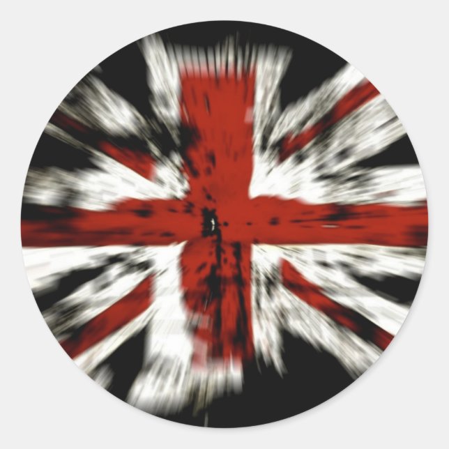 Union Jack British Flag Classic Round Sticker (Front)