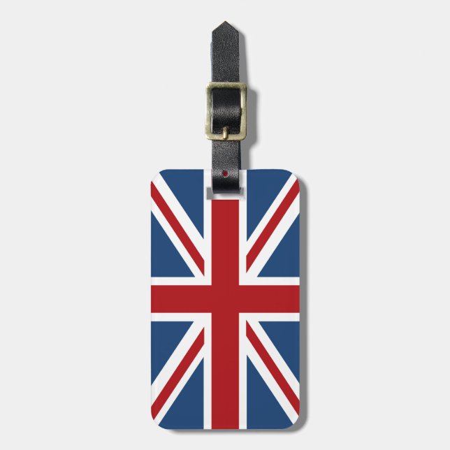 Union Jack British Flag Luggage Tag (Front Vertical)