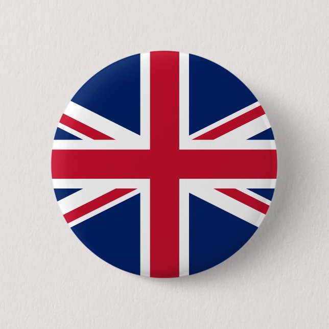 Union Jack British Flag Pin Button (Front)