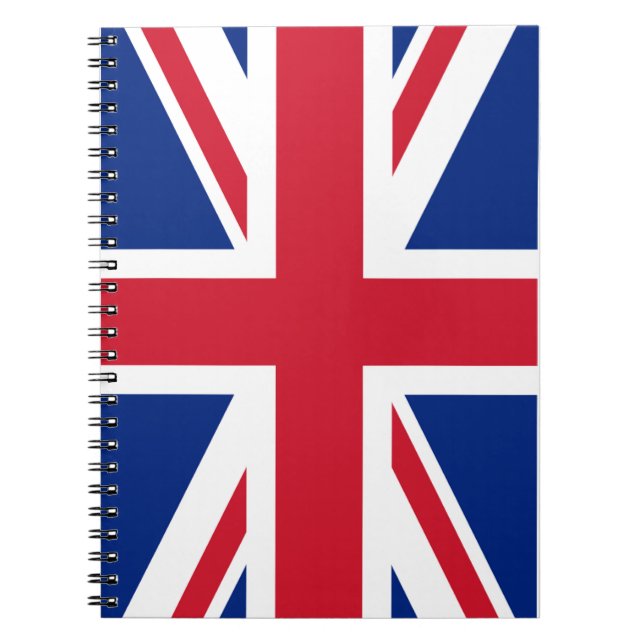 Union Jack ~ British Flag Spiral Notebook (Front)