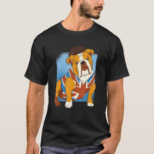 Union Jack British Flag Uk British Isles Bulldog T-Shirt