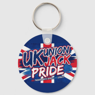 Union Jack British Flag Vintage Personalised Key Ring