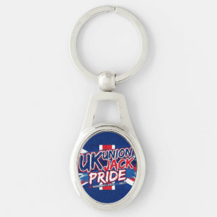 Union Jack British Flag Vintage Personalised Key Ring