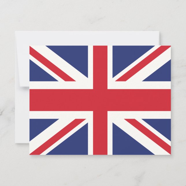 Union Jack British High Tea Bridal Shower Invites (Back)